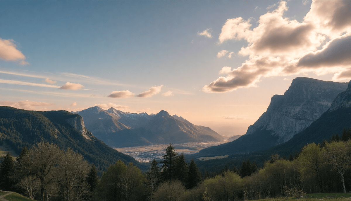 Atemberaubende Landschaft mit Bergen und Tälern, ideal für Premium Cannabis Samen kaufen